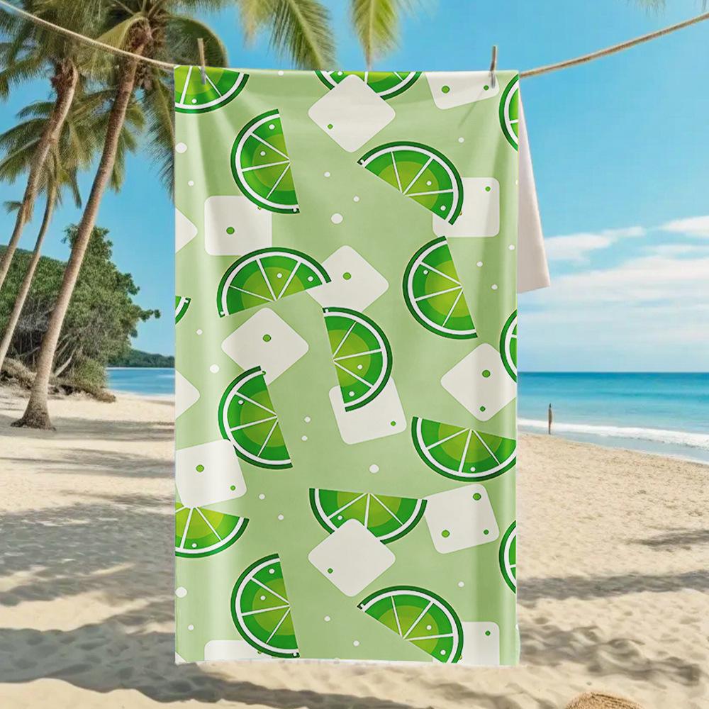 New, Double-sided Velvet Beach Towel Quick-drying Sports Towel Printed Bath Towel