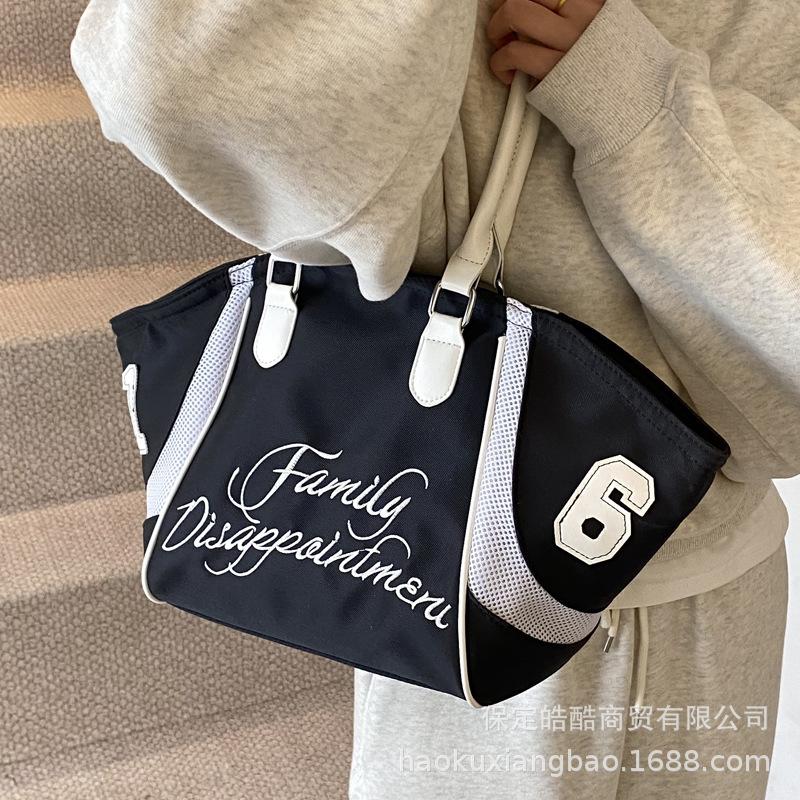 Commuter large-capacity bag women's 2025 new casual versatile nylon cloth shoulder messenger bag portable tote bag