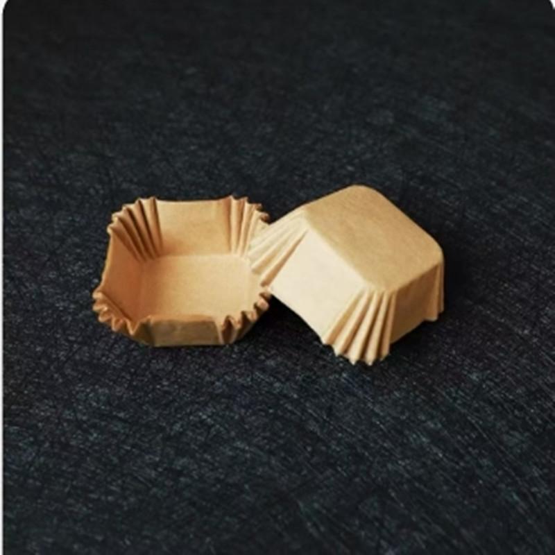 100/250 Stück Mondkuchen Papierhalter Quadratisches Papier Brownie-Förmchen Mittlere Größe 45/50/55/62 mm Xue Meiniang Papiertablett Ölfest Tasse