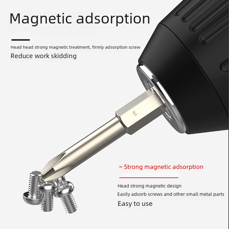 BROPPE Magnetic Cross Screwdriver with Electric Drill and Pneumatic Nozzle Head