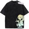 Haikyuu NEKOMA Washed Tshirt Cotton Men Graphic Aesthetic Gothic Harajuku Grunge S Tshirt Aesthetic Vintage Yk Anime