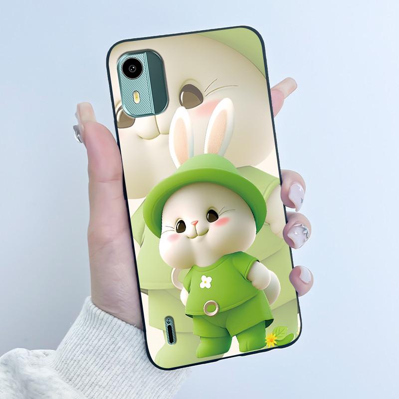 Soft TPU Case For Nokia C12 Cute Love Rabbit Funny Shockproof Silicone Phone Case For Nokia C12 Plus Pro Back Cover C 12 Fundas
