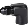 4AN Male Flare to 1/8 NPT Female 90 Degree Fitting Adapter Aluminum Black