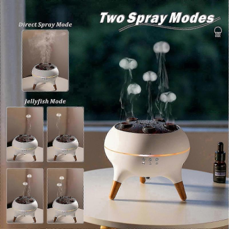 Dancing Jellyfish Essential Oil Diffuser, Unique Jellyfish Aromatherapy Humidifier with 7 LED Colors, Remote Control for Bedroom Office