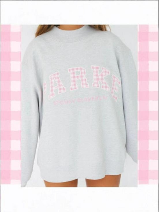 205 Kapuzenpullover mit gesticktem Logo, Langarm, lockere Passform, mit Tasche