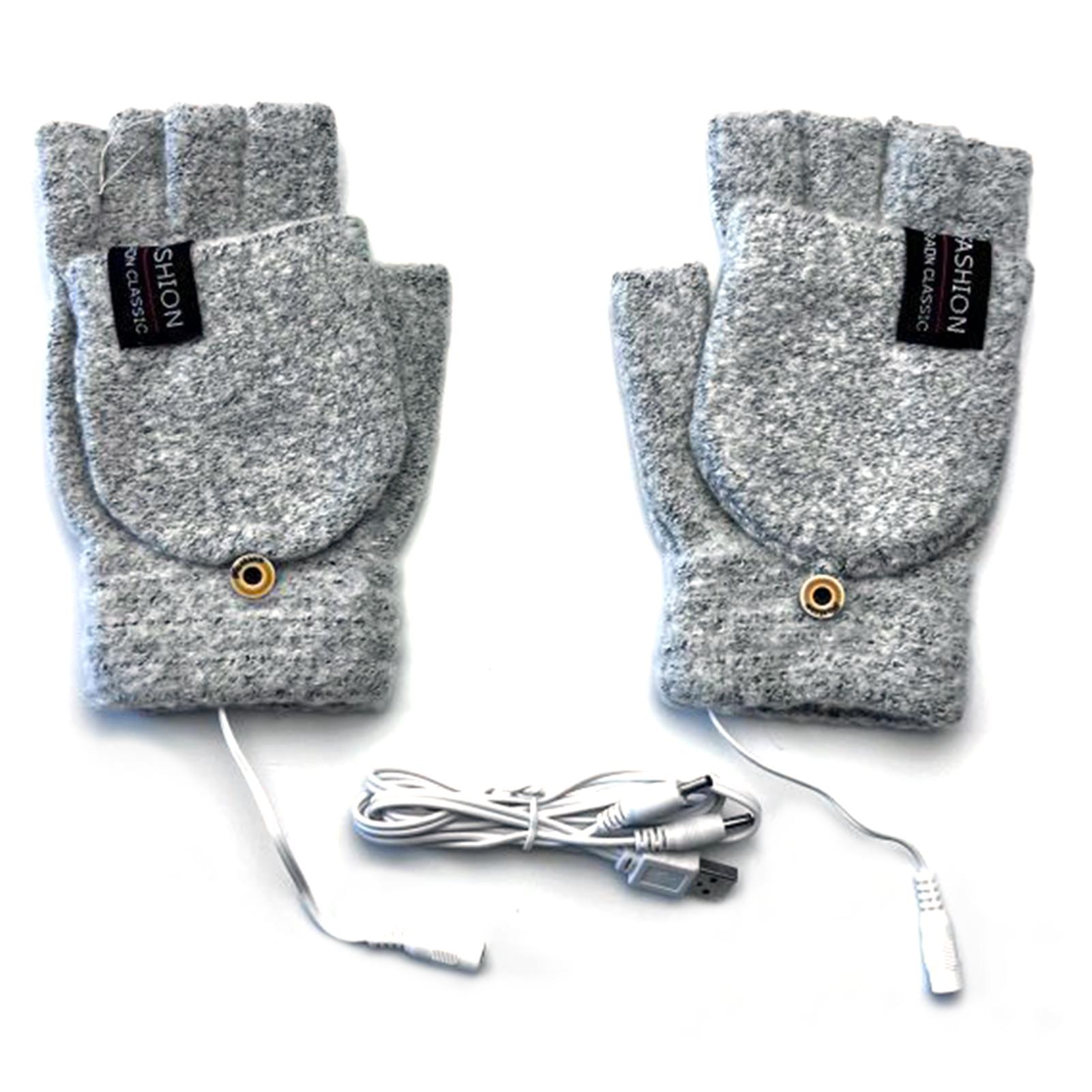 

Перчатки с двусторонним подогревом, электрические перчатки без пальцев с подогревом, унисекс, с питанием от USB, термоперчатки без пальцев для помещения и улицы