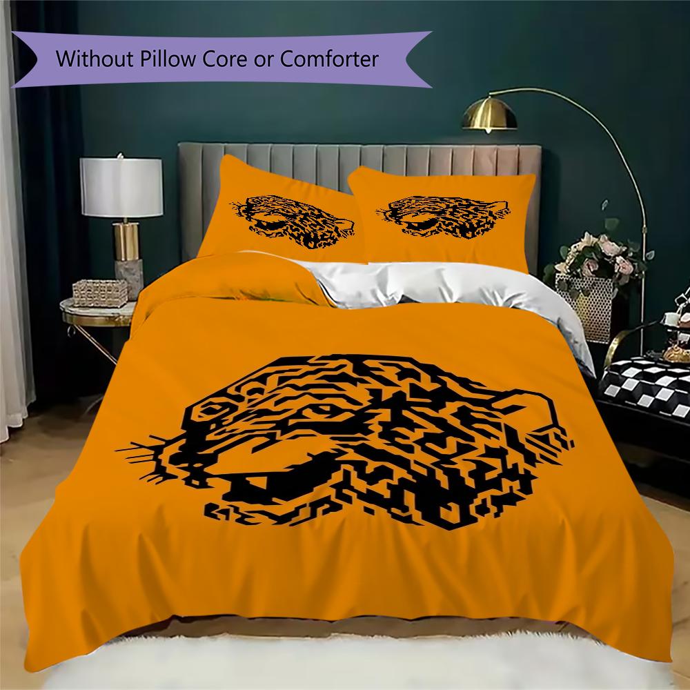 Hull City FC Pattern Bedding uilt Set uilt Cover Pillowcase Home Decoration Birthday Gift (1 * duvet cover + 2 * pillowcase without core)