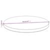 VidaXL Dessus de table Ø50x2,5 cm bambou 352680