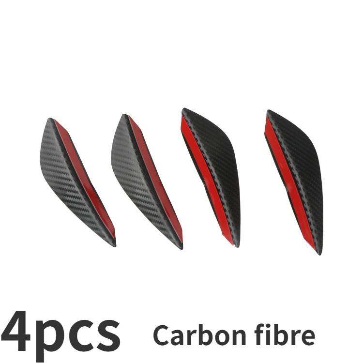 

6 шт. универсальные резиновые автомобильные защитные наклейки на передний бампер, задний диффузор, спойлер из углеродного волокна, сплиттер, защита крыла