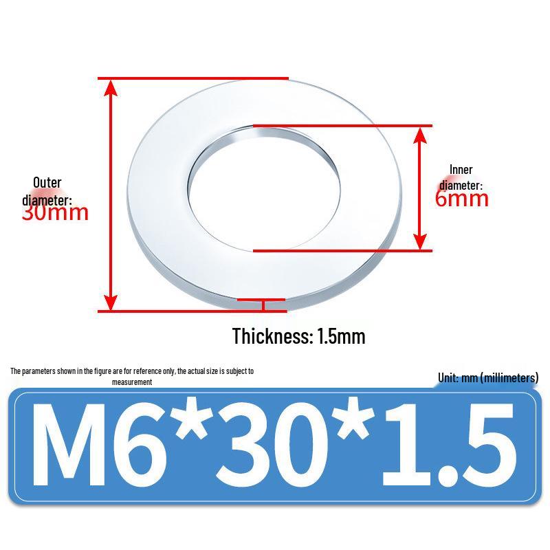 Extra Large Galvanized Metal Flat Washer (Sizes M1.6-M14)