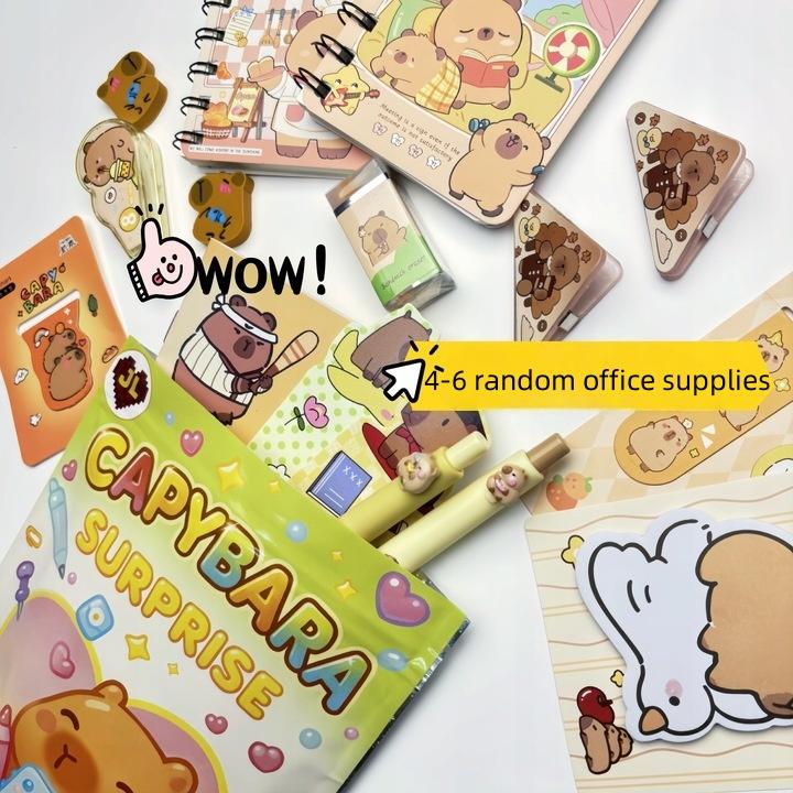 Capybara Geschenkset – Für Mädchen oder Jungen | Schreibwaren, Aufkleber