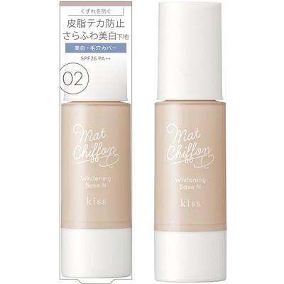 Kiss KiSS Matte Chiffon UV Whitening Base N 02 Natural 37g Prevents Shine and Leaves a Smooth Finish SPF26 PA++