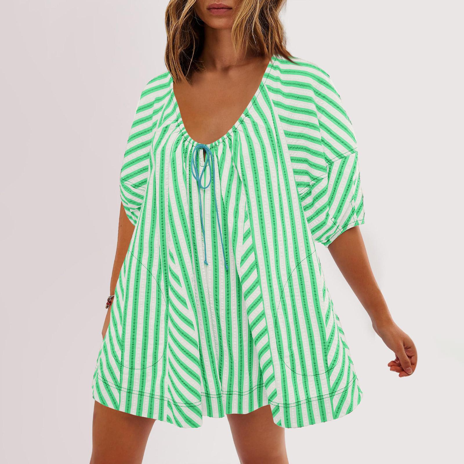 

Женский повседневный короткий комбинезон с широкими штанинами Женская рубашка с коротким рукавом Комбинезон с коротким рукавом L зелёный