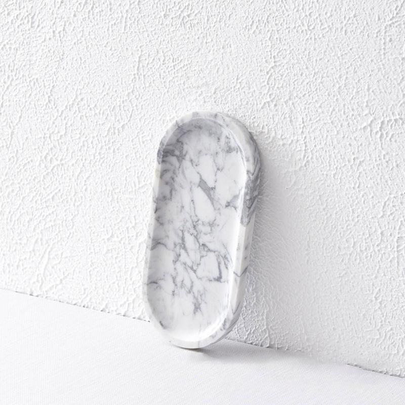 Unique Marble Vanity Tray For Displaying Perfume Bottles Trinkets And Makeup Accessories Storage Organizer