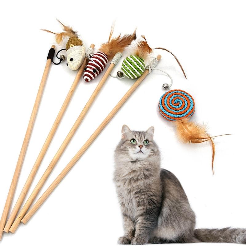 Cat Stick Toy For Indoor Cat Scratcher Toy Interactive Toy For Boredom Kitten Teaser Wand Teaser Self-playing Tumbler