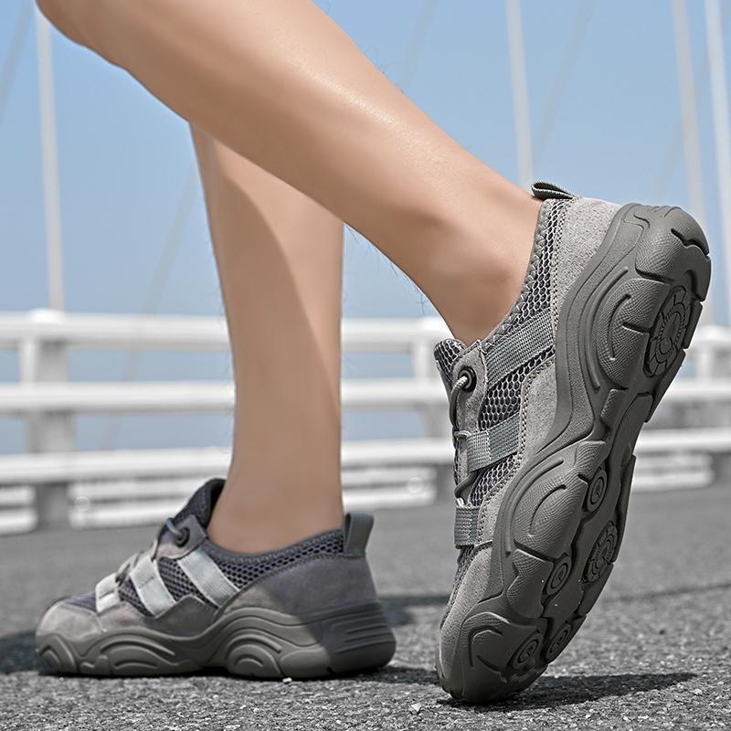 Modne męskie sneakersy z wycięciami Klasyczne męskie mokasyny Oddychające męskie sandały sportowe z siateczki Lekkie buty do chodzenia Płaskie buty outdoorowe na plażę
