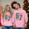 Fashion Casual Outfit Sweatsuit Long Sleeve Top Printed Hooded Sweatshirt Matching Couple Set For Him And Her