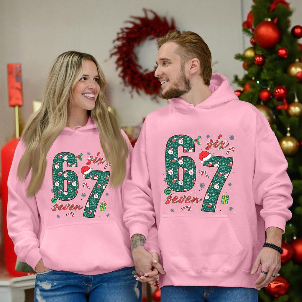 Fashion Casual Outfit Sweatsuit Long Sleeve Top Printed Hooded Sweatshirt Matching Couple Set For Him And Her