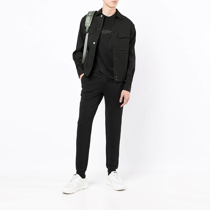 Emporio Armani FW21 Logo Print Casual Crew Neck Short Sleeve T-Shirt Men Tops Black 6K1T62-1JUVZ-0999
