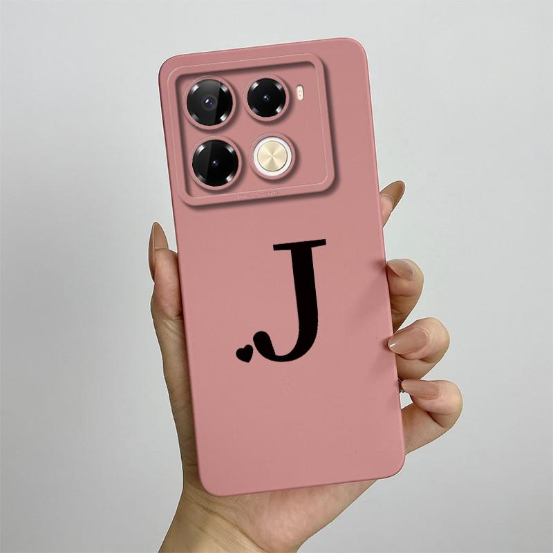 for Infinix Note 40 4G X6853 / Note 40 Pro 4G 5G X6850 X6851 / Pro Plus X6851B Phone Case Cute Letters Silicone Shockproof Cover