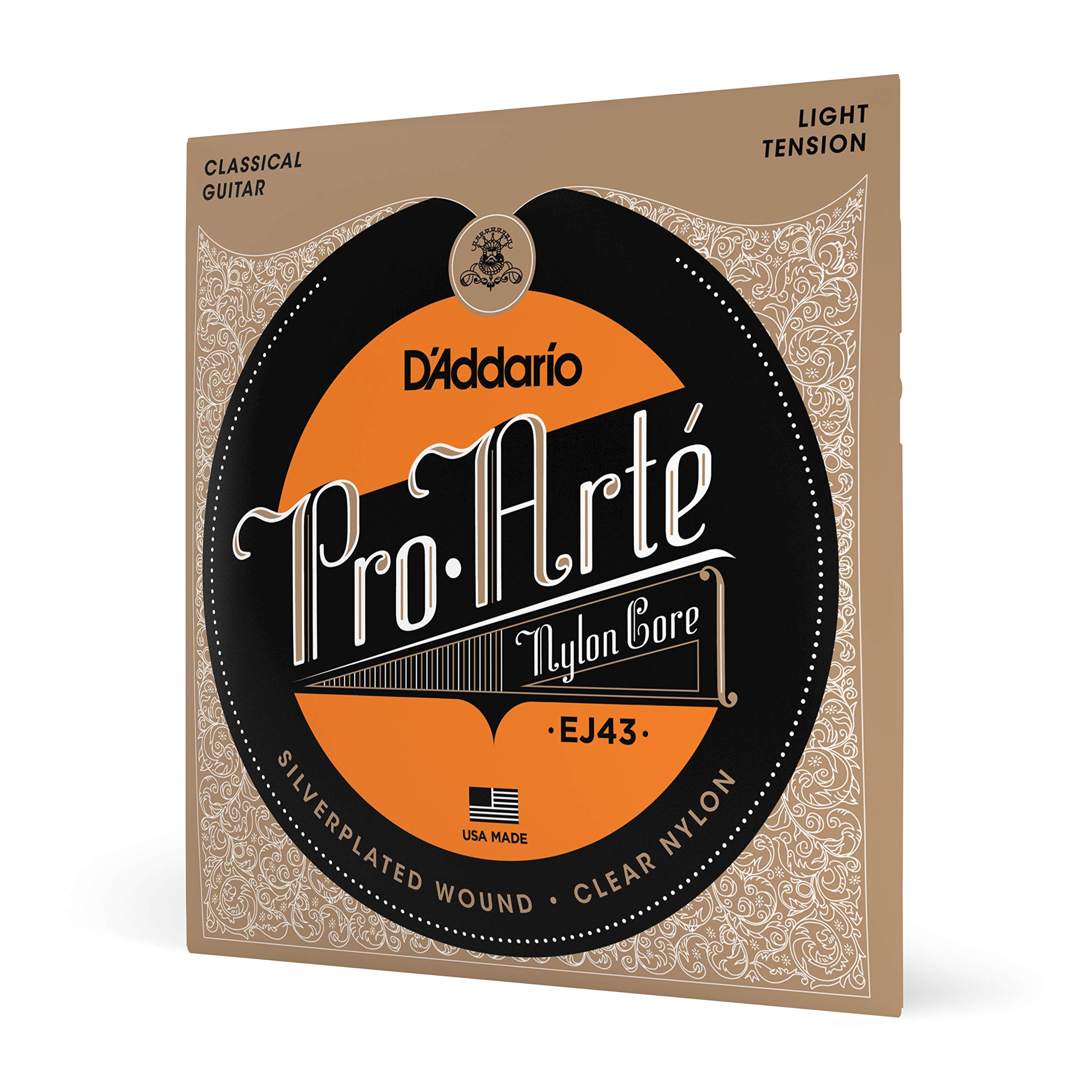 Струны для классической гитары Лайт EJ43 D Addario Pro-Arte Серебро/Прозрачные