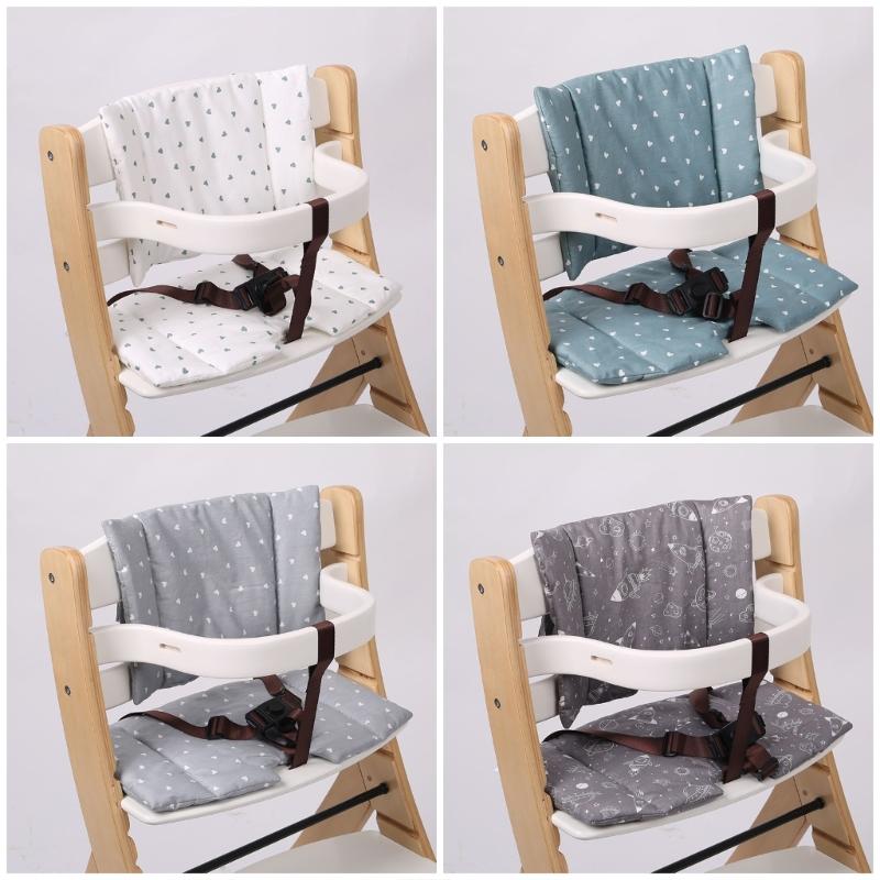 Bequemes Hochstuhlkissen, atmungsaktiver Baumwollbezug, rutschfeste Unterseite, universelles Hochstuhlkissen