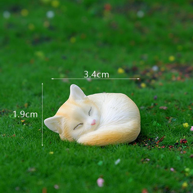 

1Pc Diy Micro Landscape Home Decor Смола Кішка Орнамент Кошеня Фігурка Тварина Мініатюрна Фея Садовий ляльковий будинок Декорація