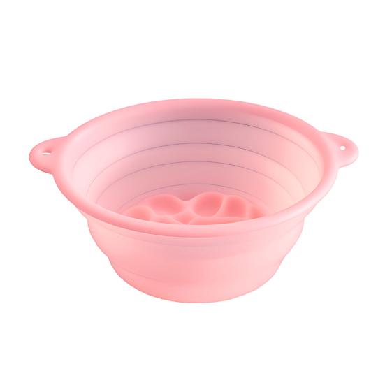 Foldable Ice Bowl Silicone Facial Ice Bath with Built-In Ice Tray Collapsible Face Ice