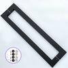 Shower Room Handle Glass Door Handle Stainless Steel Square Dumb Black 300 Mm Hole Bilateral Handle