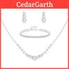 Water Drop Wedding Necklace Set With Geometric Pendant For Bridal Jewelry Collection