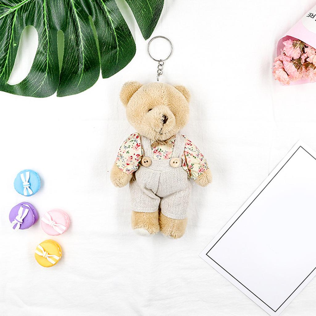 Bear Keychain Tiny Plush-Bear Keyring Party Favor Decorations for Boy Girl Wedding Birthday Keyring Funny Key-Holder