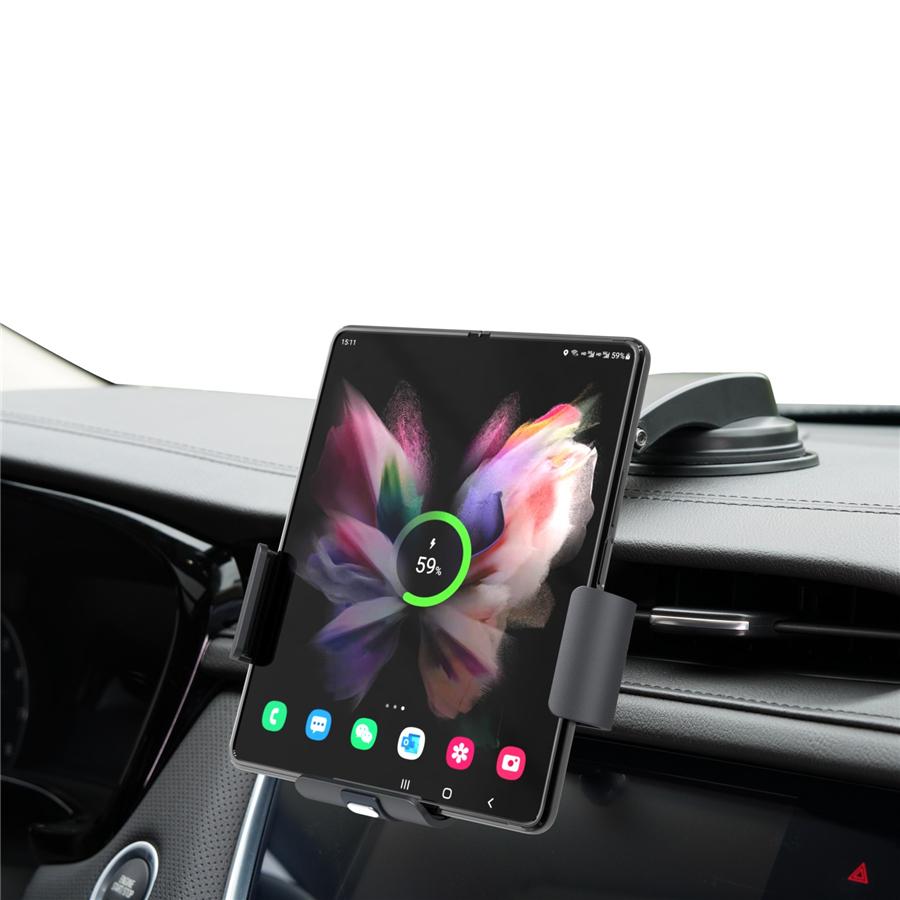 15W Car Wireless Charger Qi Smart Phone Charging Holder For Fold Screen Big Pad