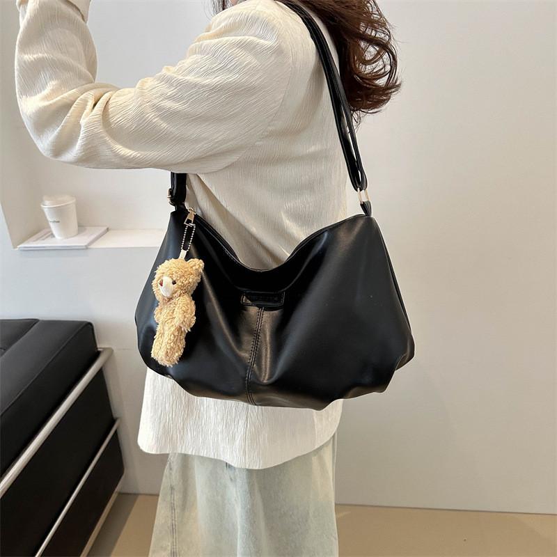 Stilvolle schwarze, weiße, pinke, silberne Tragetasche mit großem Fassungsvermögen für modebewusste Schüler