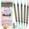 FUNSHOWCASE Lebensmittelfarbstifte, Metallic-Stifte, 10-Farben-Set, Doppelseitige Linienzeichnungsstifte, Lebensmittelfarbe, Lebensmittelfarbmarker, Lebensmittelqualität, für Süß