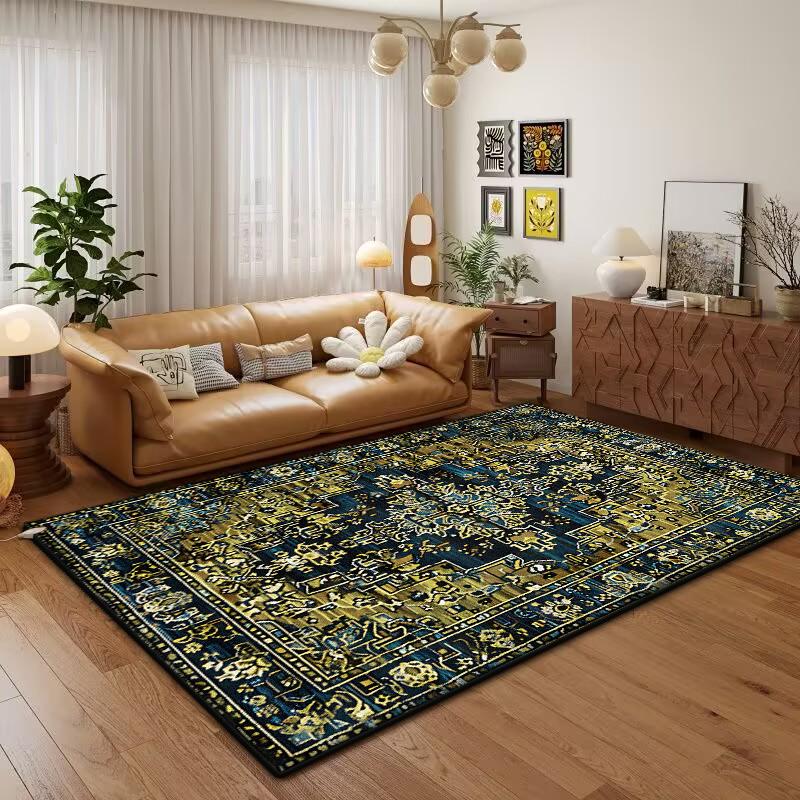 Bohemian Bedroom Room Soft Carpet Retro Persia Large Area Washable Living Room Rugs Printed Cloakroom Plush Mats