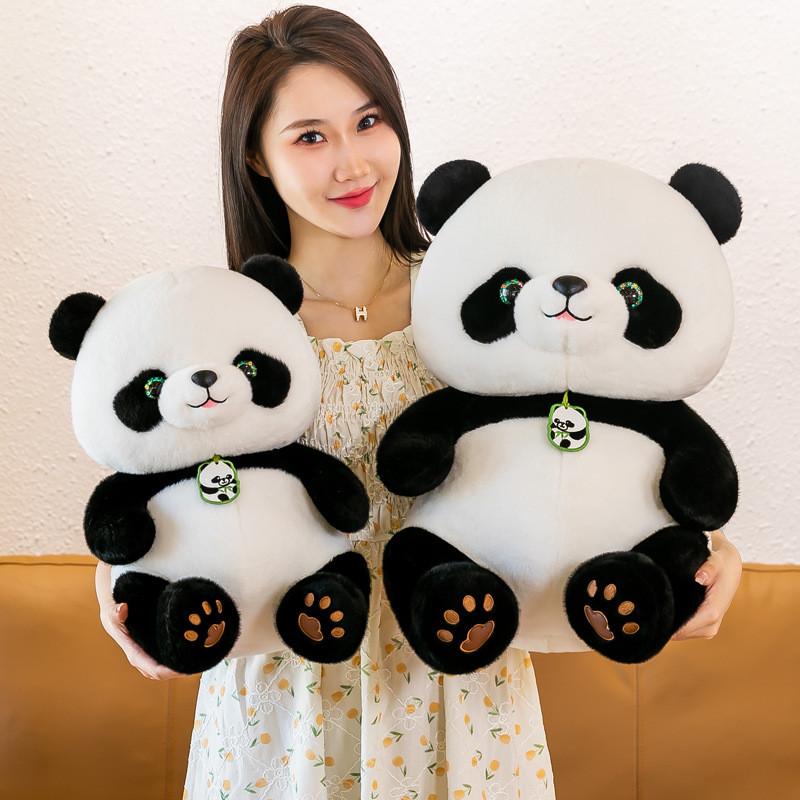 Fun Plush Panda Toy Cute Cartoon Zoo Souvenir Girl Kids Playful Gift Keepsake
