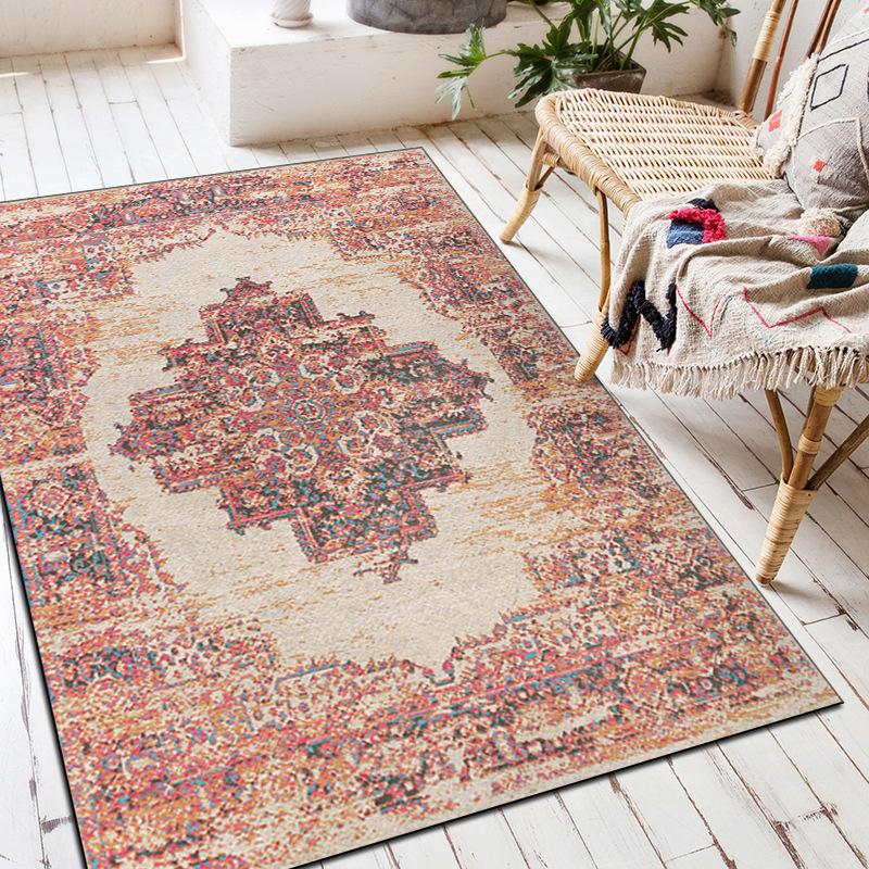 Geometric Carpet Ethnic Style Home Decor Living Room Sofa Area Rugs Non-slip Bedroom Bedside Floor Mat Hallway Bathroom Doormat