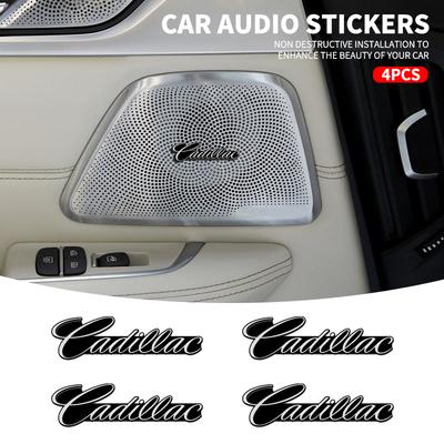 Car Styling 3D Metal Alloy Speaker Audio Stickers Badge Emblem Decal For Escalade CTS ATS SRX STS XT5 XT4 XT6 XTS CT4