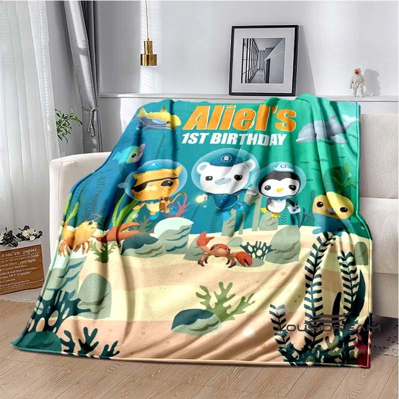 New ModelCute Octonauts Cartoon Children's Blanket Suitable for Family Bedrooms, Beds, Sofas, Travel, Offices, and Other Places