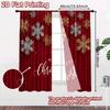 2pcs   2D FLAT PRINTING Curtains (Without Rod) Christmas Snowflakes Modern Fashionable Curtainments during the Christmas holiday