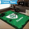 Custom Name Green Shield America Design Rug Game Carpet, Floor Mat for Bedroom Living Room Entryway Rug, Home Decor Idea Gift for Christmas birthday