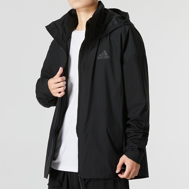 Adidas Traveer Woven Casual Jacket With Logo Stripes Men Jackets Black HG6016