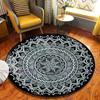 Kitchen Crystal Witch Round Area Rugs Indoor Circle Rug Halloween Entryway Doormat Floor Carpet for Bedroom Living Room Mat