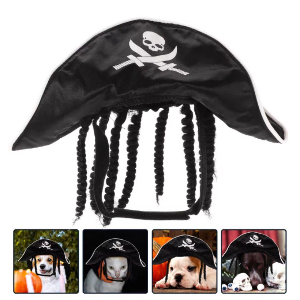 Breathable Pet Pirate Hat Soft Cat Spider Hat Dog Cosplays Hat  Cosplay Party