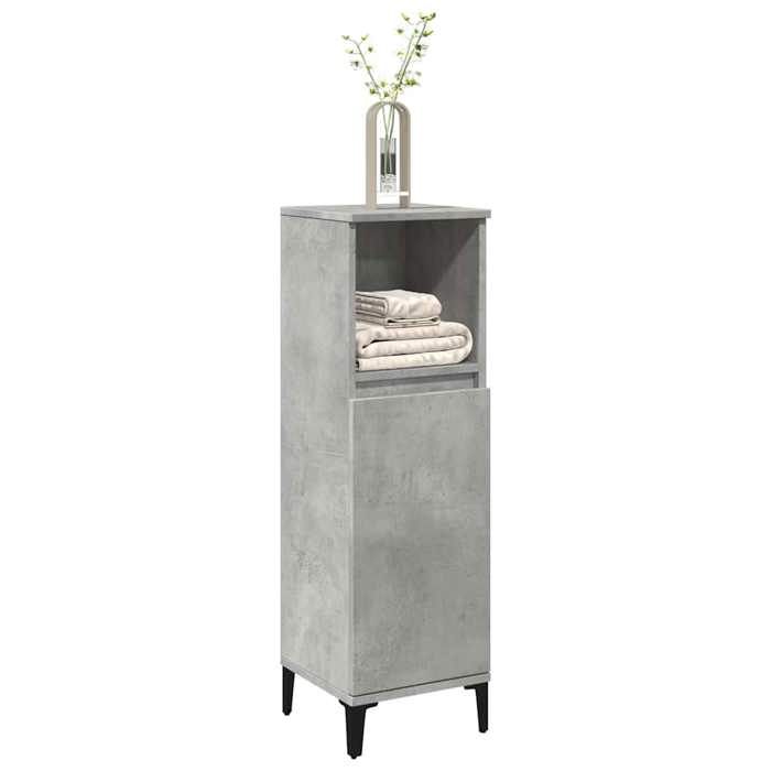VidaXL Armoire de salle de bain gris béton 30x30x100 cm 857110