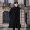 ROMON Men's Mid-Length Hooded Wool Blend Trench Coat