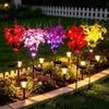 Stake Light Solar Butterfly Flower Lamp Waterproof Solar Powered LED Light  Path Decoration