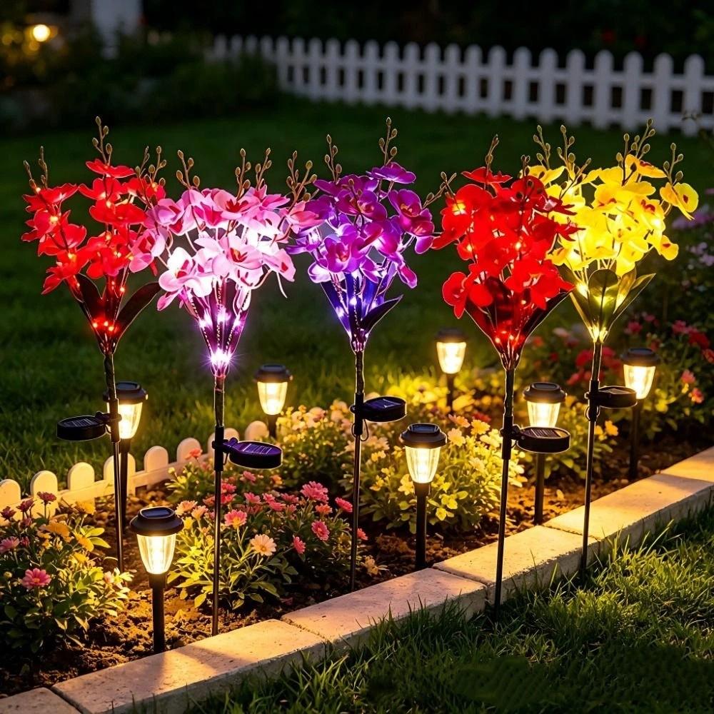 Stake Light Solar Butterfly Flower Lamp Waterproof Solar Powered LED Light Path Decoration