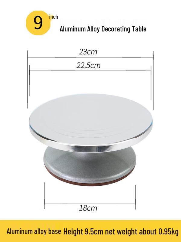 Zhaoran 9-inch Professional Aluminum Cake Decorating Turntable