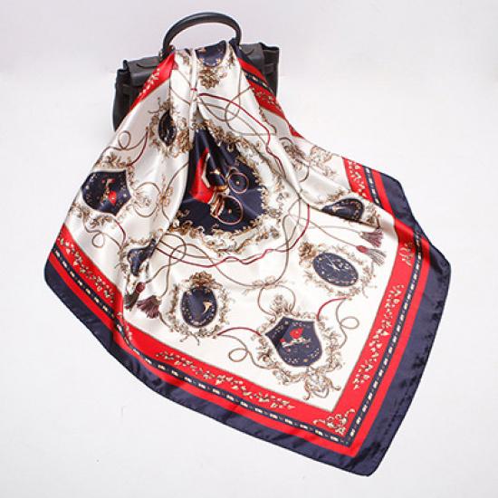 

Весна и осень новый стиль ленточный имитация шелкового шарфа карета напечатанный квадратный шарф подарочный шарф 90*90cm